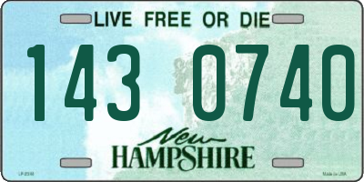 NH license plate 1430740