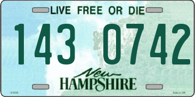 NH license plate 1430742