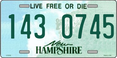 NH license plate 1430745