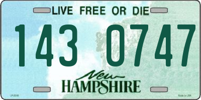 NH license plate 1430747