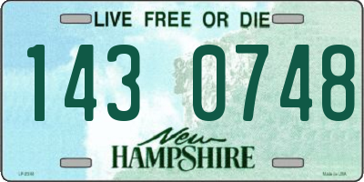 NH license plate 1430748