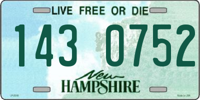 NH license plate 1430752