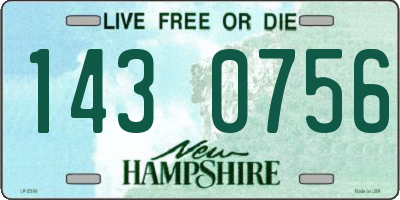 NH license plate 1430756