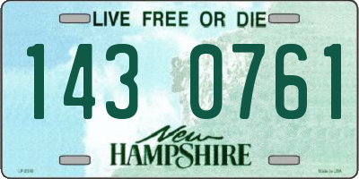 NH license plate 1430761