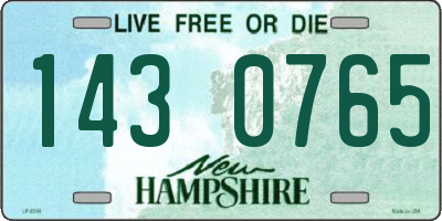 NH license plate 1430765