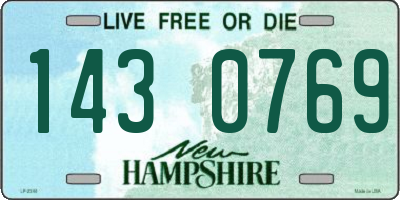 NH license plate 1430769