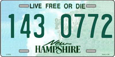 NH license plate 1430772