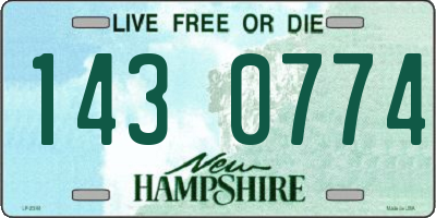 NH license plate 1430774