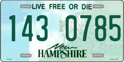 NH license plate 1430785
