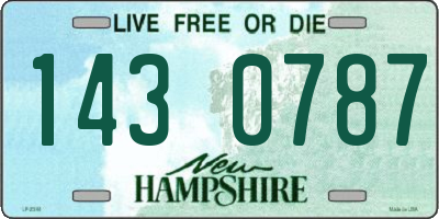 NH license plate 1430787