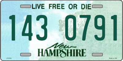 NH license plate 1430791