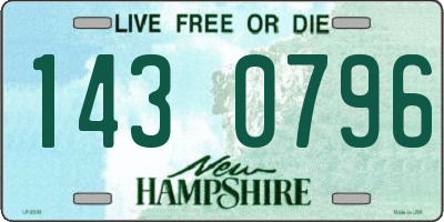 NH license plate 1430796
