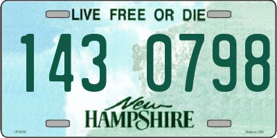NH license plate 1430798