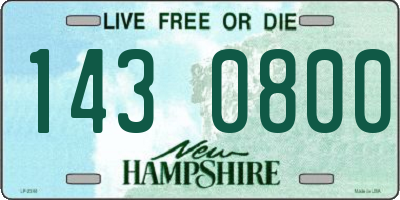 NH license plate 1430800