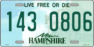 NH license plate 1430806