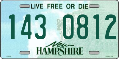 NH license plate 1430812