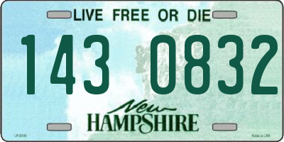 NH license plate 1430832