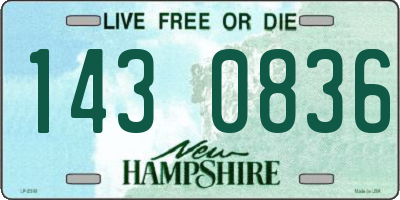 NH license plate 1430836