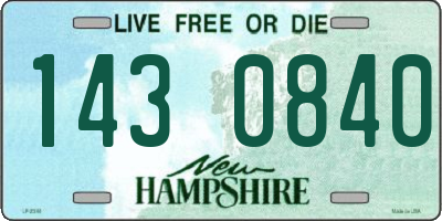 NH license plate 1430840