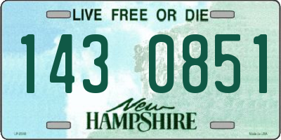 NH license plate 1430851