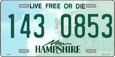 NH license plate 1430853