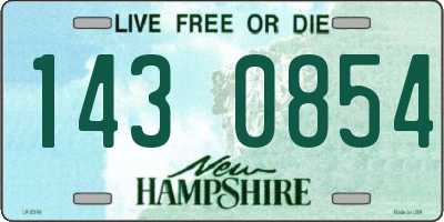 NH license plate 1430854
