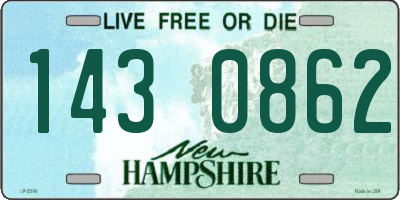 NH license plate 1430862