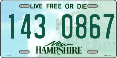 NH license plate 1430867