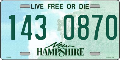 NH license plate 1430870