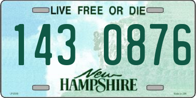 NH license plate 1430876