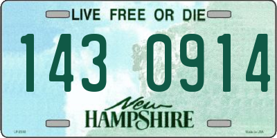 NH license plate 1430914