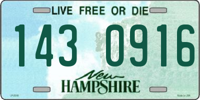 NH license plate 1430916