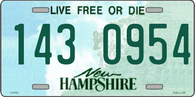 NH license plate 1430954