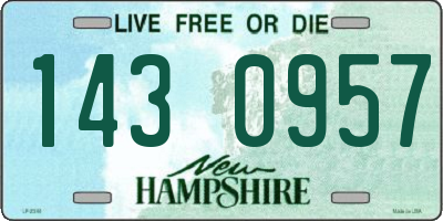 NH license plate 1430957