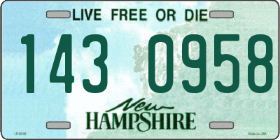NH license plate 1430958