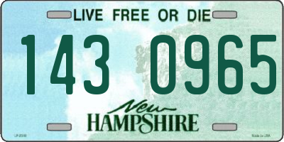 NH license plate 1430965