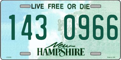 NH license plate 1430966