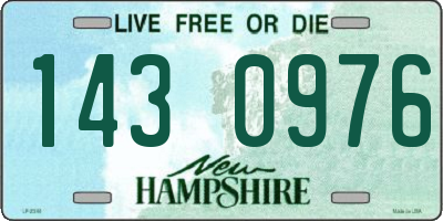 NH license plate 1430976