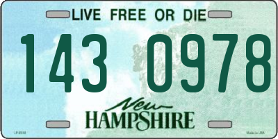 NH license plate 1430978