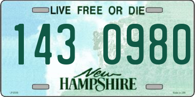NH license plate 1430980