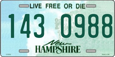 NH license plate 1430988