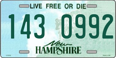 NH license plate 1430992