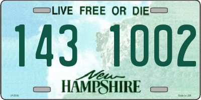 NH license plate 1431002