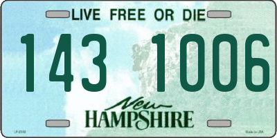 NH license plate 1431006