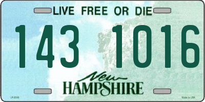 NH license plate 1431016