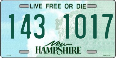 NH license plate 1431017