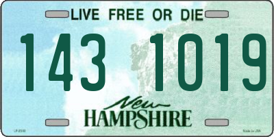 NH license plate 1431019