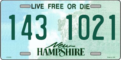 NH license plate 1431021