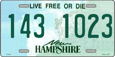 NH license plate 1431023