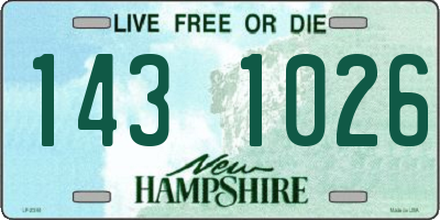 NH license plate 1431026